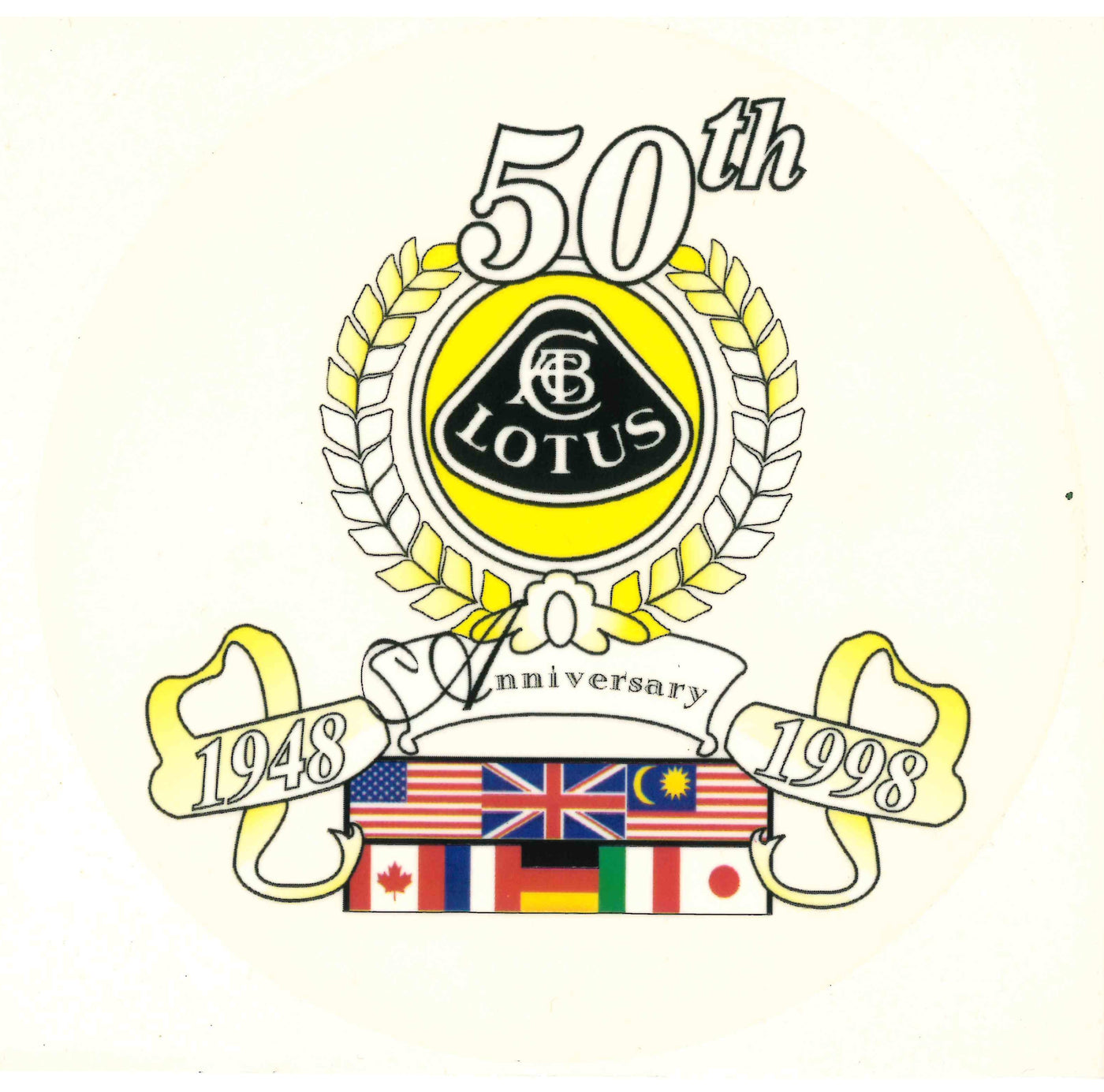 ステッカー、ロータス50周年記念