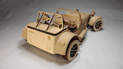 【送料無料】英国Caterham Cars社 公認 ESTON Craft 木製模型 組み立てキット ケータハム セブン Scale 1:10