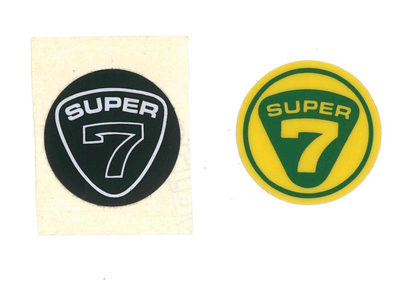 ステッカー、SUPER 7、スーパーセブン　ロゴ　丸形