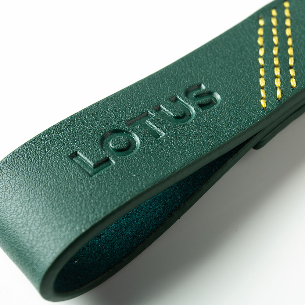 LOTUS ロータス・レザーキーホルダー・グリーンレザー・化粧箱